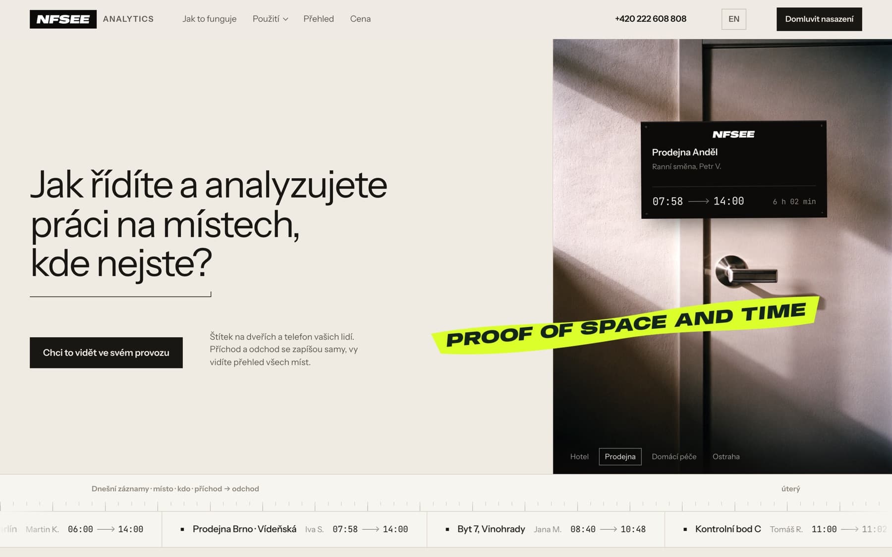 NFSEE ANALYTICS – náhled webu